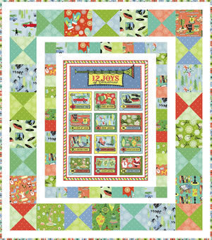 Retro Christmas Quilt PC-107e - Downloadable Pattern