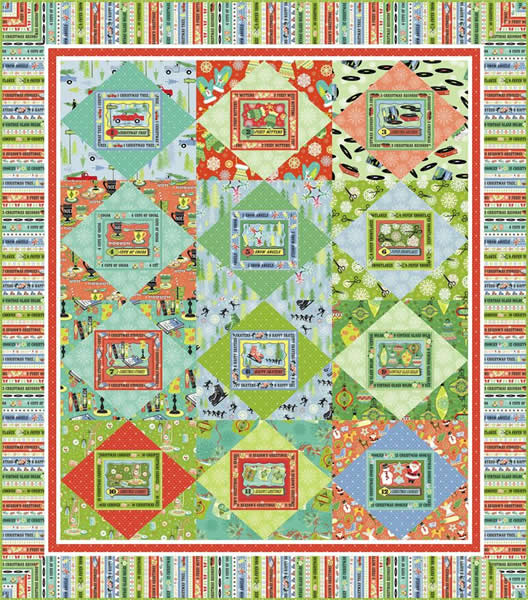 Retro Christmas Quilt Pattern PC-107 - Paper Pattern