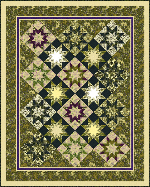 Tapestry Stars Quilt PC-109e - Downloadable Pattern