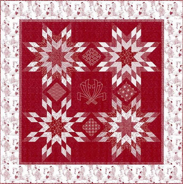 Japanese Sampler Quilt PC-111e - Downloadable Pattern