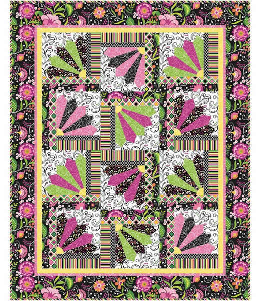 Scrappy Fans Quilt Pattern PC-127 - Paper Pattern