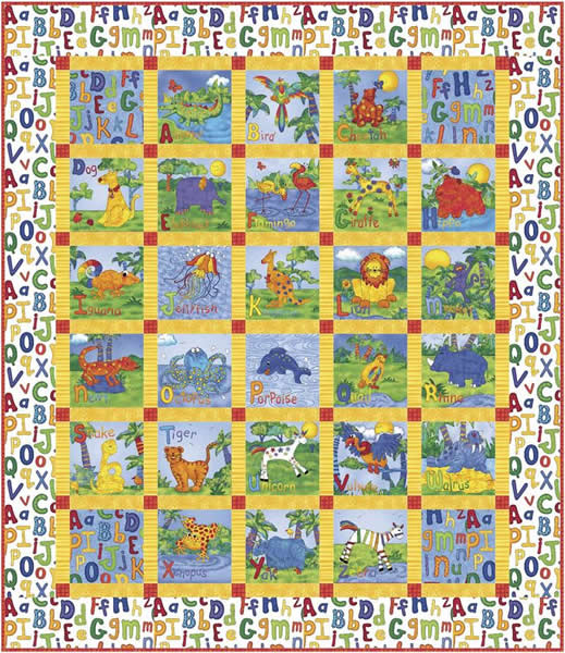 Animal Crossword Quilt PC-142e - Downloadable Pattern