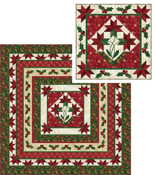 Poinsettia Medallion Quilt PC-144e - Downloadable Pattern