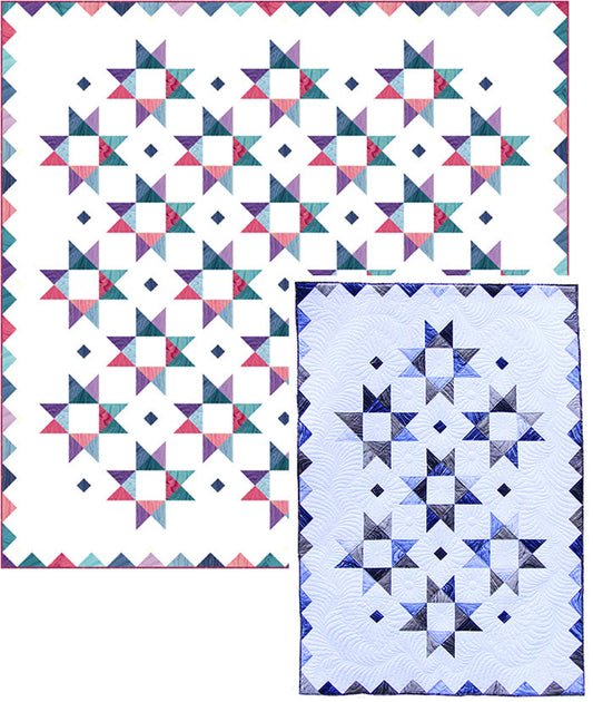 Charming Stars Quilt Pattern PC-173 - Paper Pattern