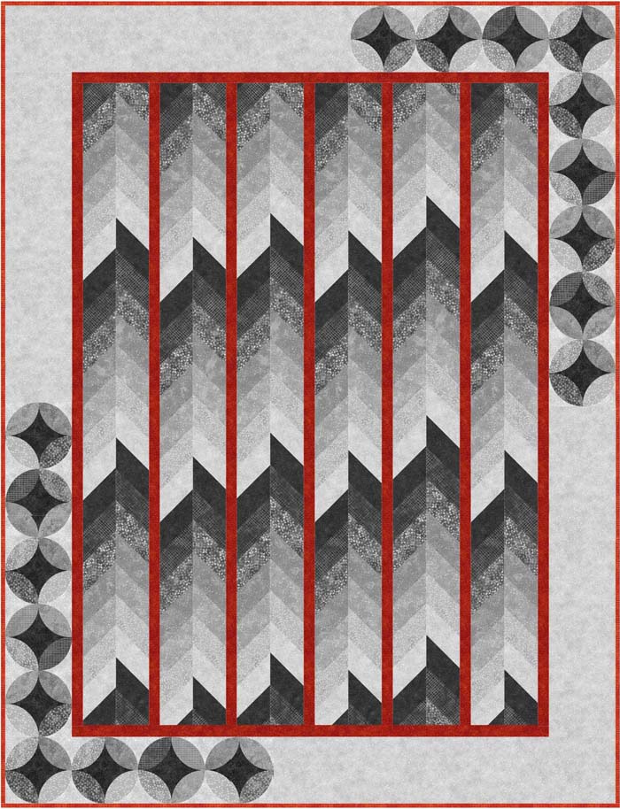 Fluctuations Quilt Pattern PC-176 - Paper Pattern