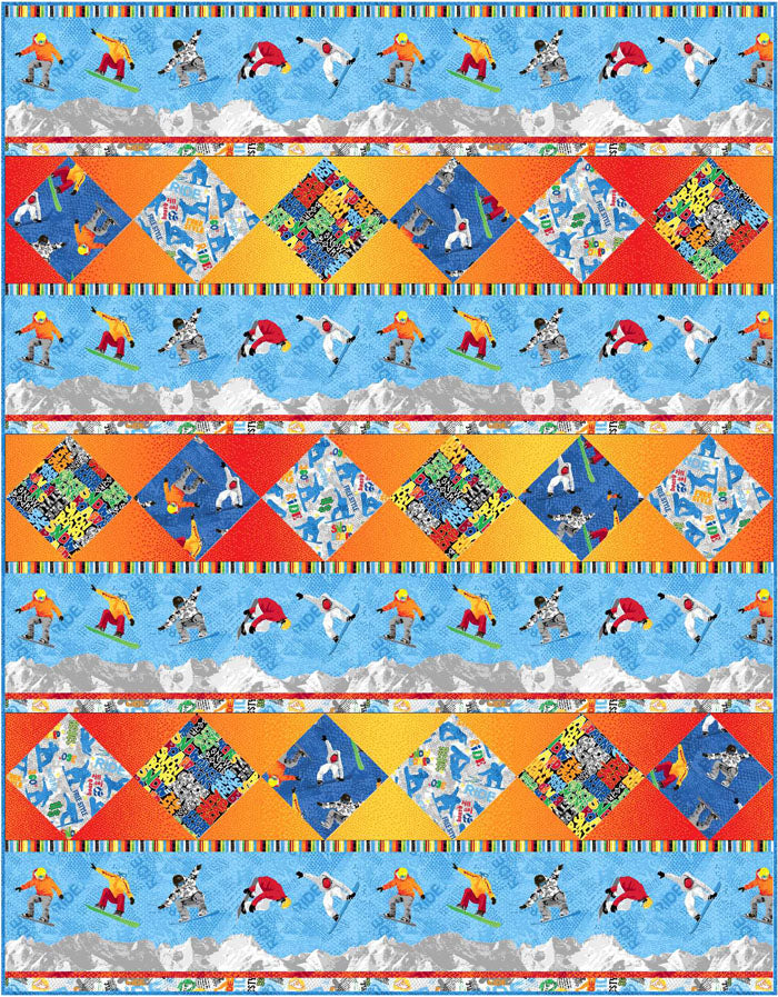 Boxes & Rails Quilt PC-182e - Downloadable Pattern