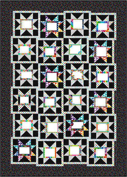 Saw-Tooth Stars & Signatures Quilt PC-186e - Downloadable Pattern