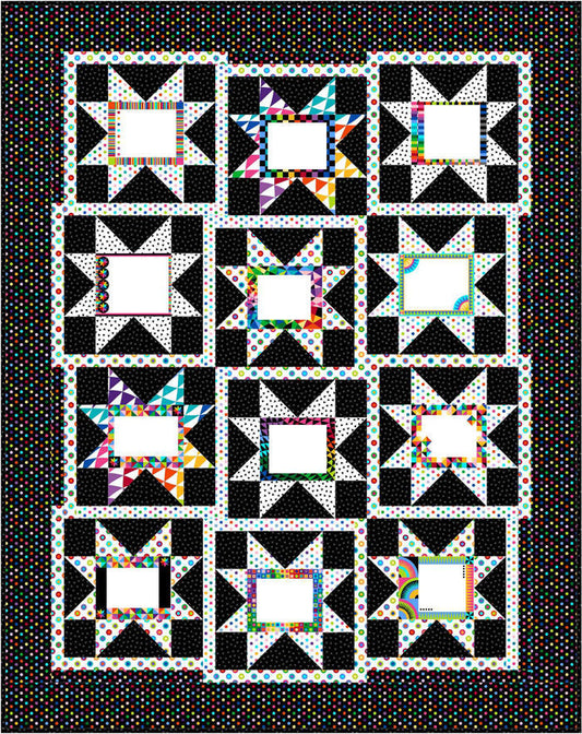 Saw-Tooth Stars & Signatures Quilt Pattern PC-186 - Paper Pattern