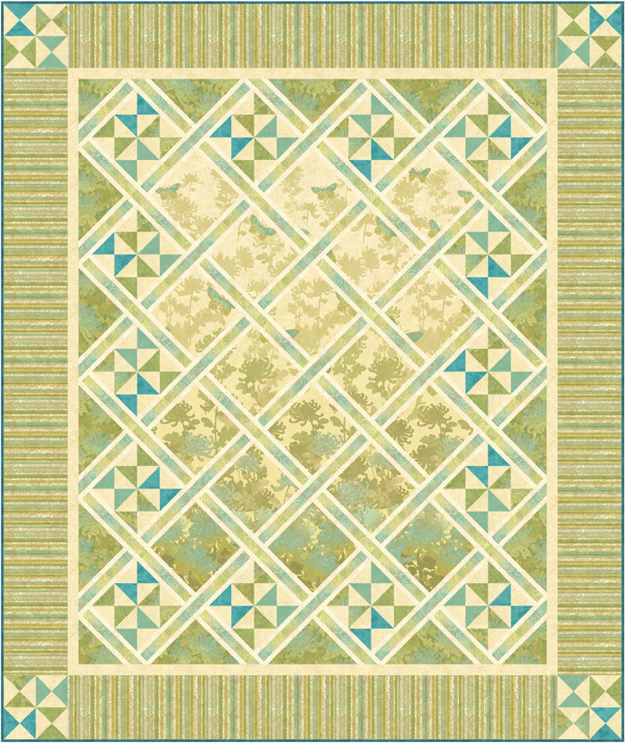 Butterfly Lattice Quilt PC-198e - Downloadable Pattern