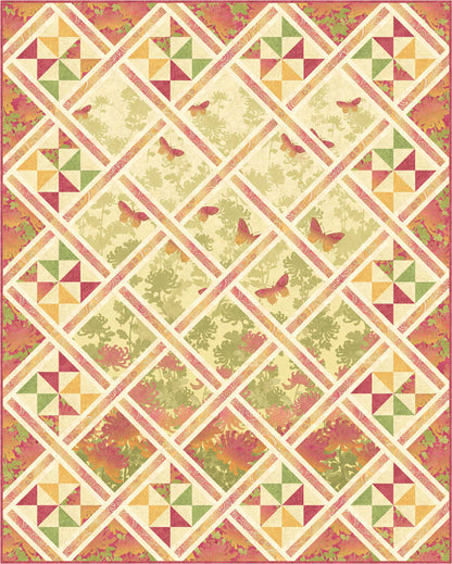 Butterfly Lattice Quilt Pattern PC-198 - Paper Pattern