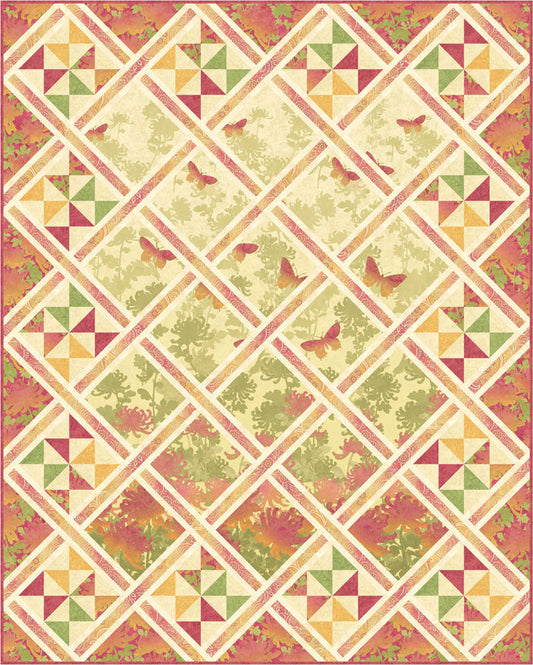 Butterfly Lattice Quilt Pattern PC-198 - Paper Pattern