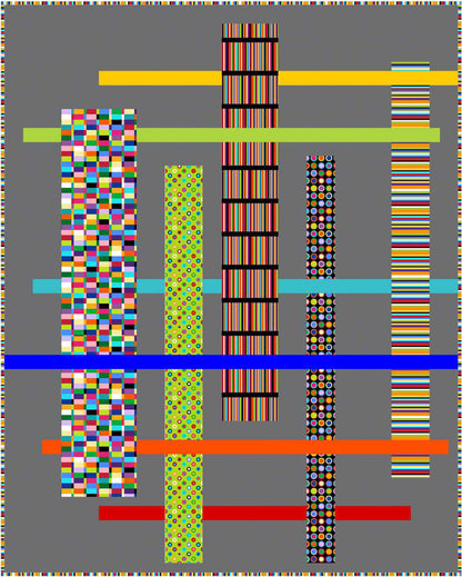 Strips & Bars Quilt PC-200e - Downloadable Pattern