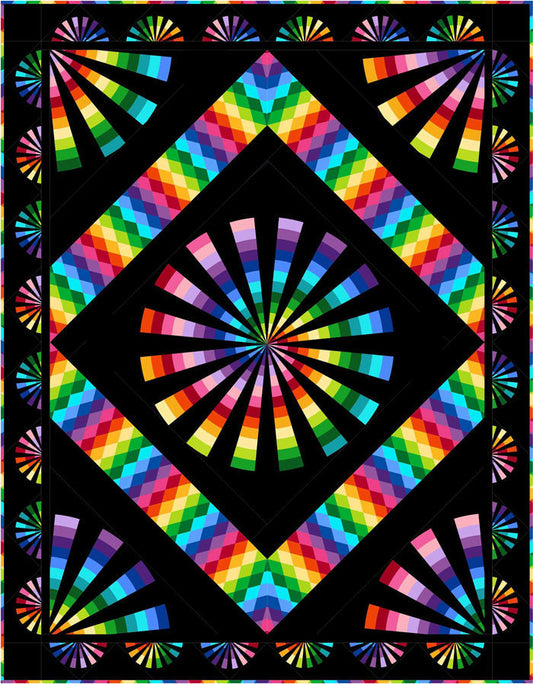 Psychedelic Spin Quilt Pattern PC-201 - Paper Pattern