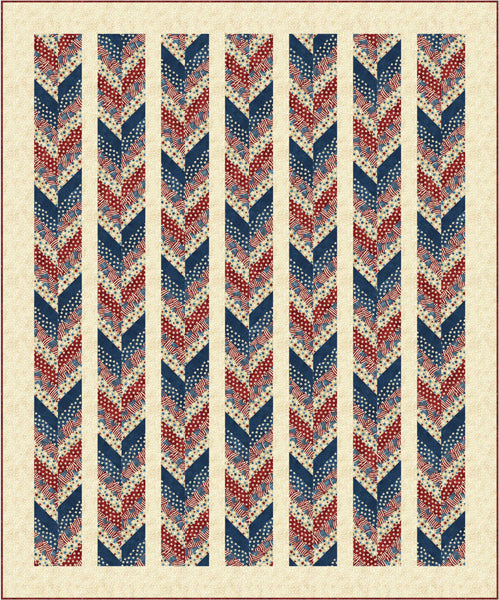 Stars & Stripes Chevrons PC-232e - Downloadable Pattern