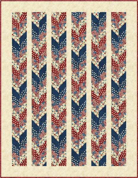 Stars & Stripes Chevrons PC-232 - Paper Pattern