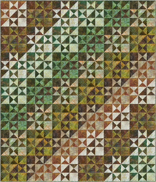 Splashy Split Stars Quilt PC-253Be - Downloadable Pattern