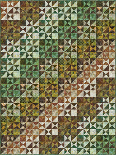 Splashy Split Stars Quilt PC-253Be - Downloadable Pattern