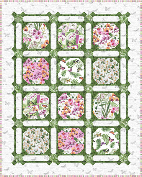 Garden Trellis Quilt Pattern PC-254 - Paper Pattern