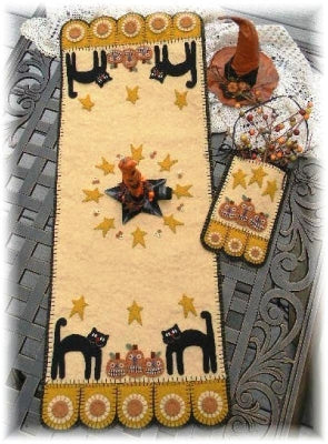 Halloween Cats & Jacks Penny Rug & Penny Pocket PLP-126e - Downloadable Pattern