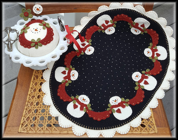 Decking The Halls Runner & Pincushion PLP-211e - Downloadable Pattern