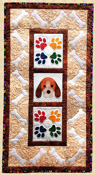 Puppy Paws Wall Hanging PPP-040e - Downloadable Pattern