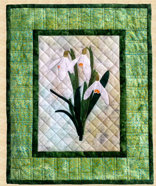 Snowdrops Wall Hanging PPP-043e - Downloadable Pattern