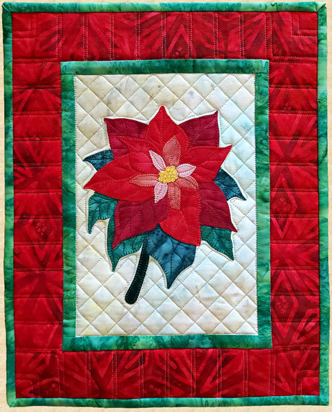 Poinsettia Wall Hanging PPP-057e - Downloadable Pattern