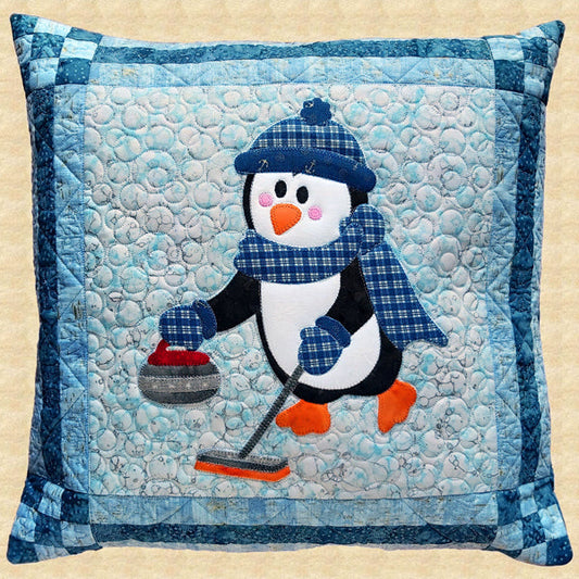 Curling Penguin Pillow PPP-063e - Downloadable Pattern