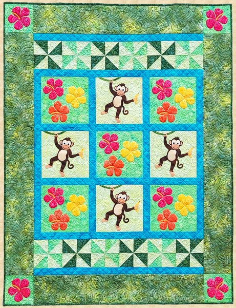 Jungle Monkeys Quilt Pattern PPP-069 - Paper Pattern