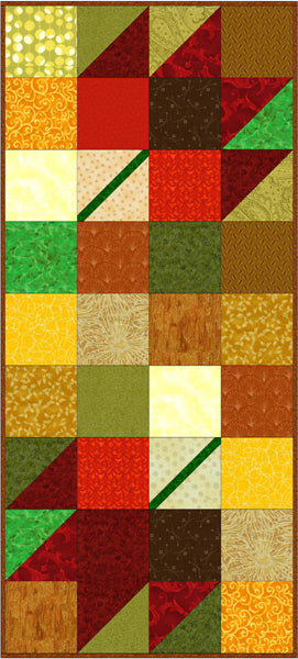 Fall Charmer Wall Hanging Quilt PQ-012e - Downloadable Pattern