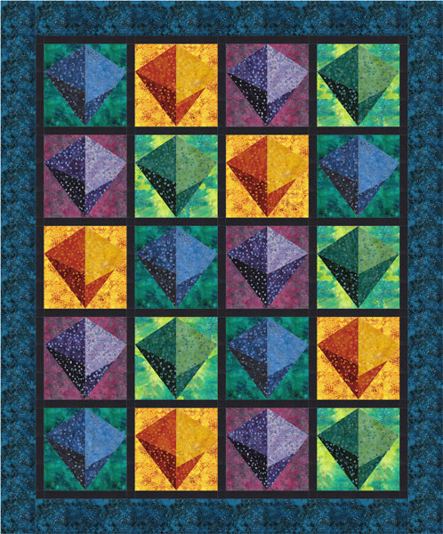 Cosmic Crystals Quilt PS-1059Be - Downloadable Pattern