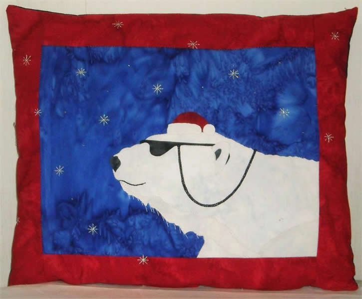 Cool Yule Bear Pillow PS-909e - Downloadable Pattern