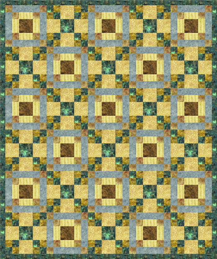 Blue Streams Emerald Seas Quilt PS-966e - Downloadable Pattern