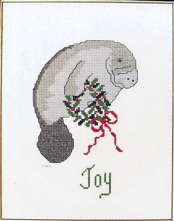 The Christmas Manatee Cross Stitch Pattern PS-9712 - Paper Pattern