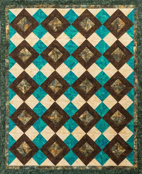 Chocolate Caramel Swirl Quilt PS-980e - Downloadable Pattern