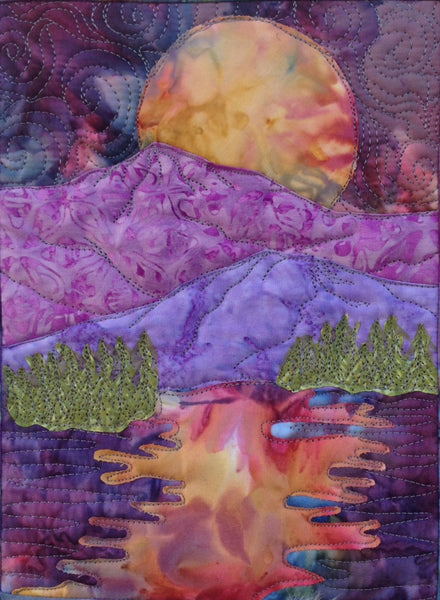 Easy Landscape Art Quilt QFA-106e - Downloadable Pattern