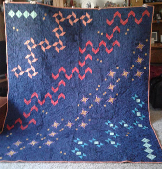 Night Sky Sampler Quilt Pattern QJK-101 - Paper Pattern