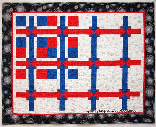 Red, White and True Quilt QJK-102e - Downloadable Pattern