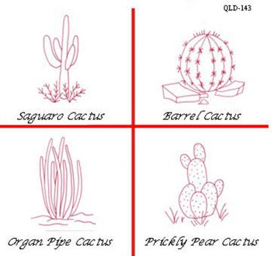 Cactus #2 Embroidery QLD-143e - Downloadable Pattern