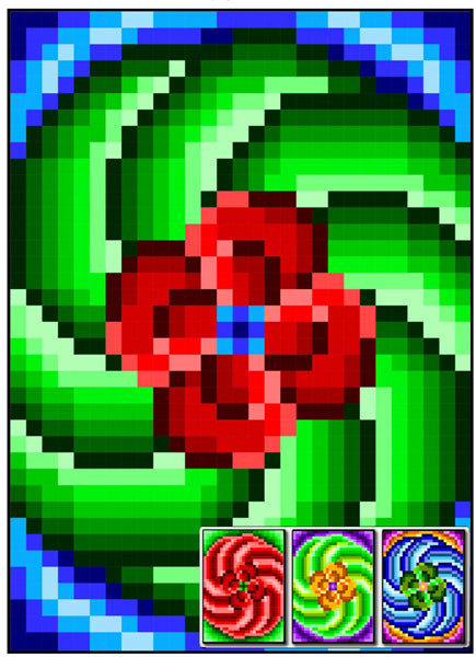 Spiral Flower Quilt RMT-0017e - Downloadable Pattern