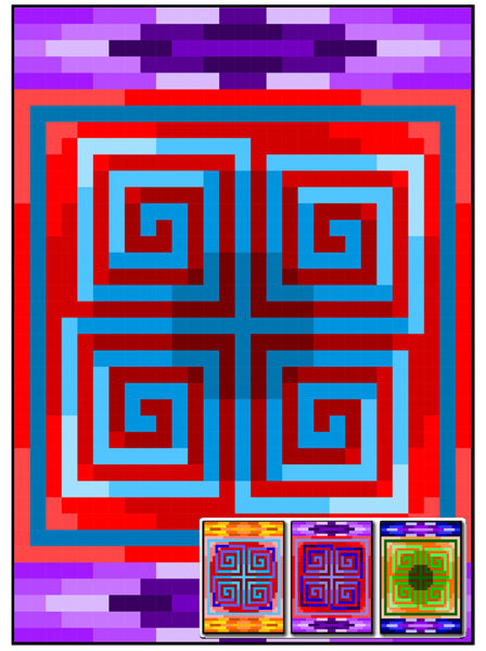 Squared Spiral Quilt RMT-0036e - Downloadable Pattern