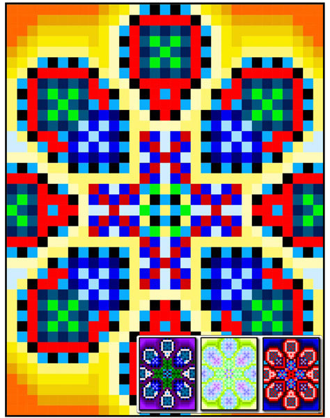 Overlapping Droplets Quilt RMT-0052e - Downloadable Pattern