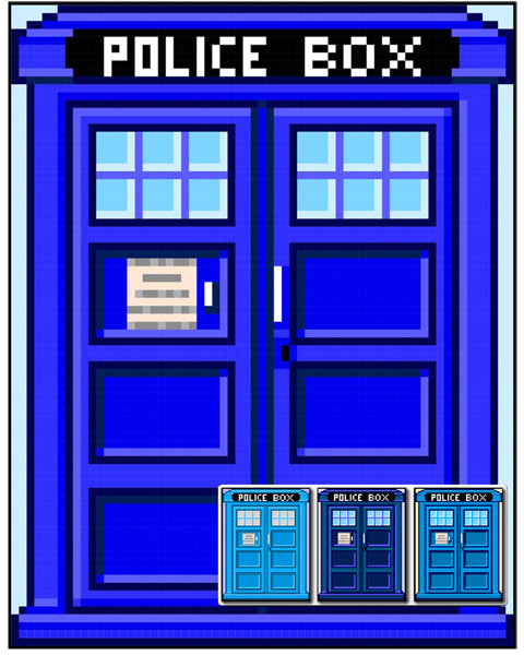 British Police Box Quilt RMT-0066e - Downloadable Pattern