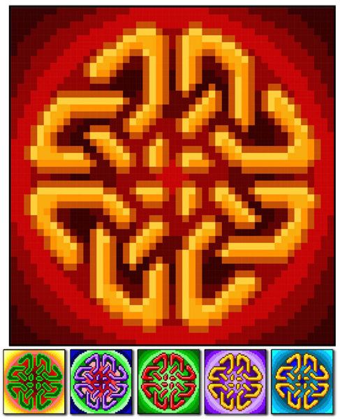 Circle Celtic Knot 01 Quilt RMT-0106e - Downloadable Pattern