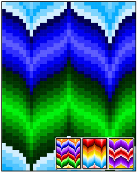 Bargello Curves Quilt RMT-0127e - Downloadable Pattern