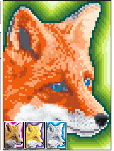 Red Fox Face Quilt RMT-0210e - Downloadable Pattern