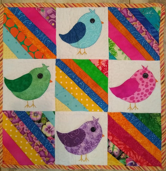 Four Little Birdies Wall Hanging SCC-112e - Downloadable Pattern