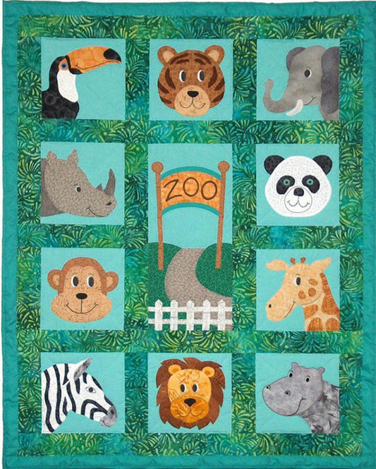 Zany Zoo Faces Quilt Pattern SCN-2058 - Paper Pattern