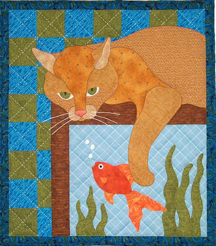 Aquarium Kitty Quilt SCN-2060e - Downloadable Pattern