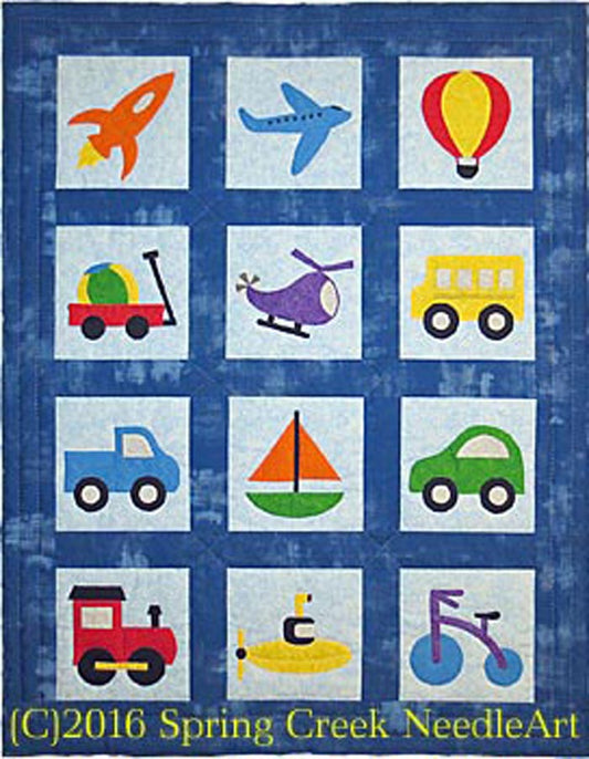 Toys That Travel Transportation Quilt Pattern SCN-2074 - Paper Pattern